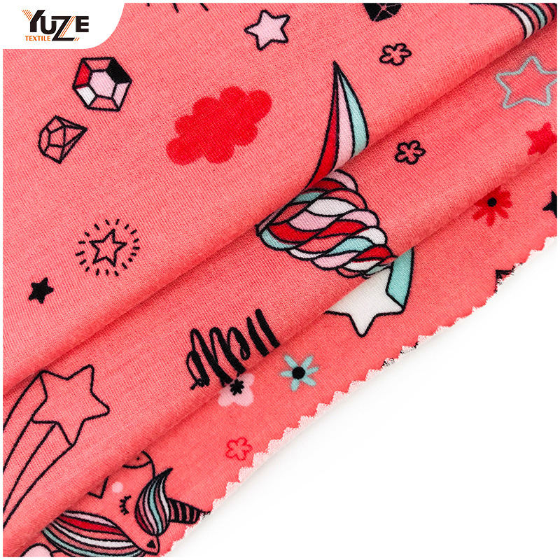 YZS18-775 POLY SPUN JERSEY SPANDEX PRINT