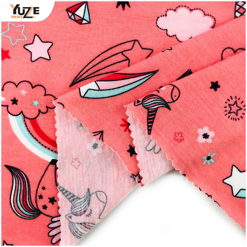 YZS18-775 POLY SPUN JERSEY SPANDEX PRINT