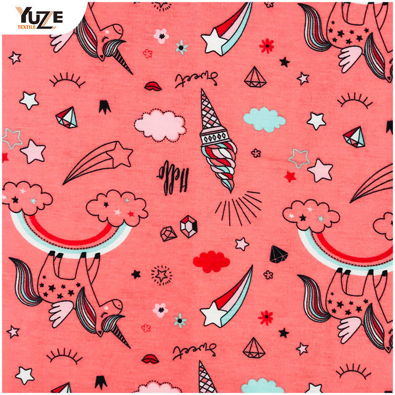 YZS18-775 POLY SPUN JERSEY SPANDEX PRINT