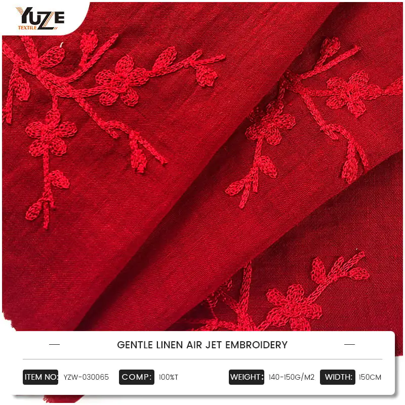 Air jet embroidery technology: improving the precision and artistry of high-end fabrics