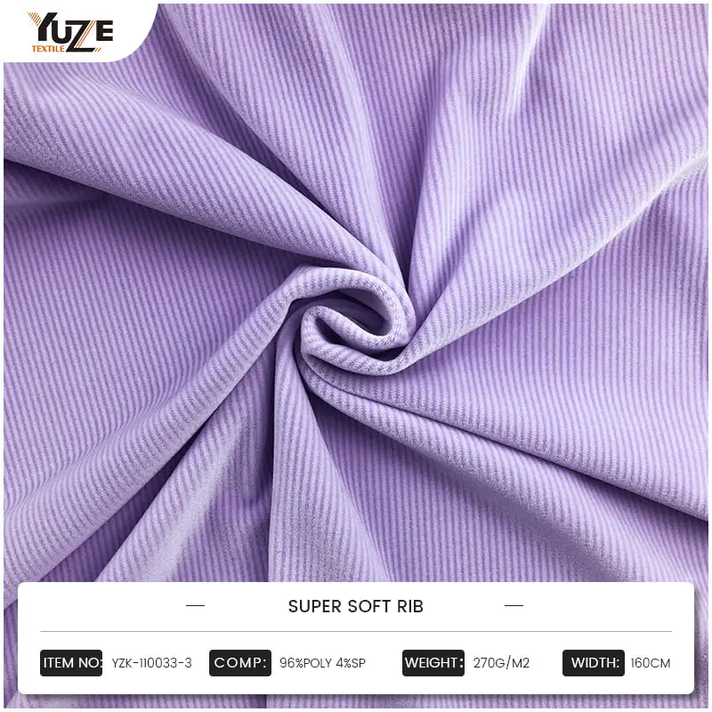 Soft touch, reshape the new comfortable experience - YZK-110033-3 SUPER SOFT RIB fabric is newly launched