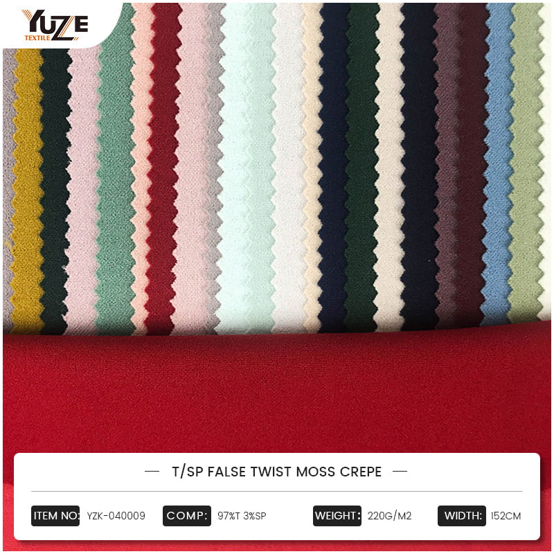 YZK-040009 T/SP False Twist Moss Crepe: How does a new fabric solution meet the dual needs of fashion and function?